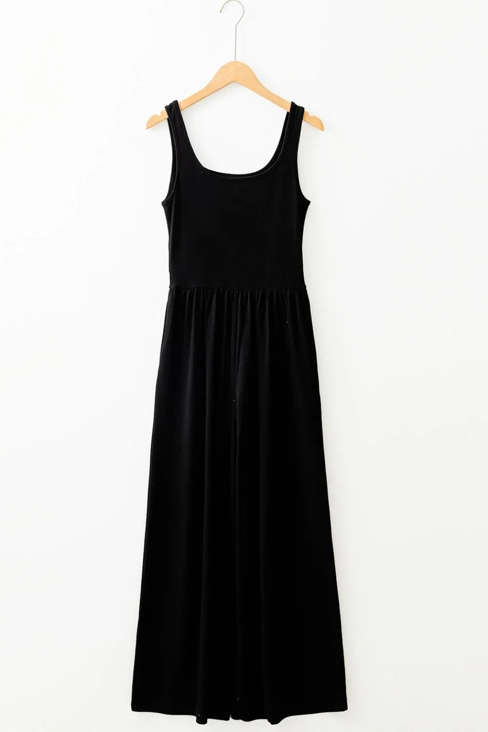 Cutout Scoop Neck Wide Strap Jumpsuit