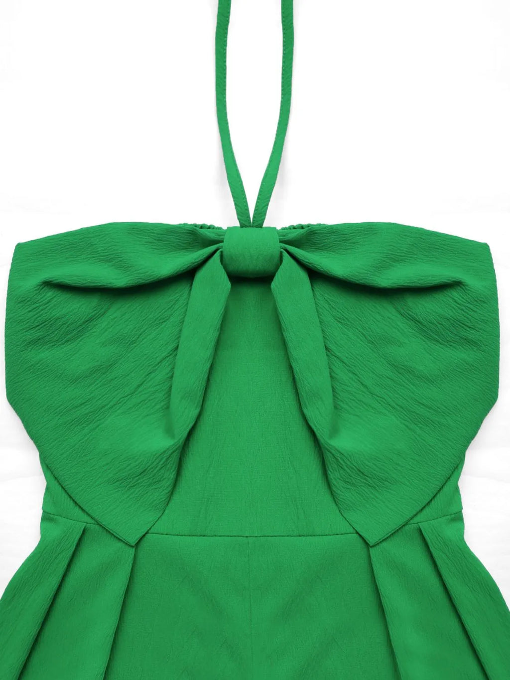 Bow Halter Neck Smocked Romper