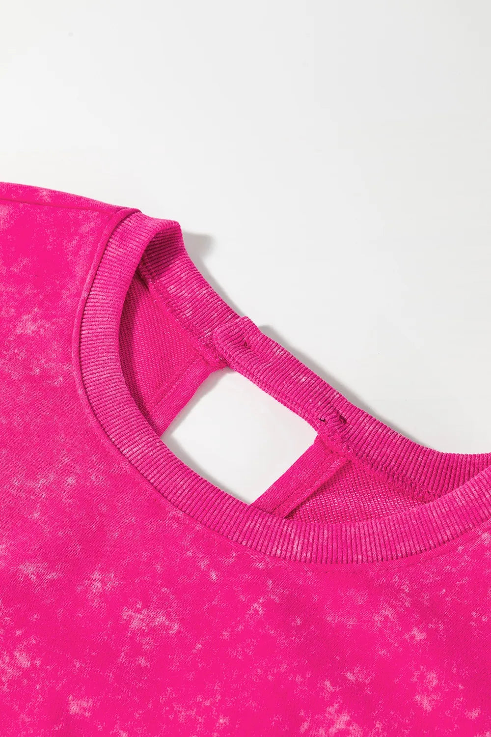 Mineral Wash Hollow Out Back Drawstring Waist Romper