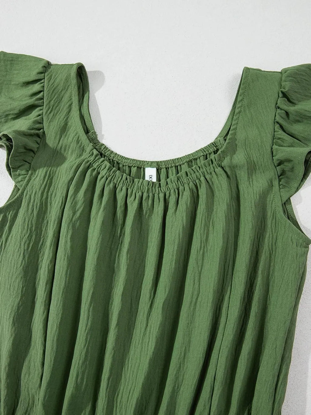 Ruffled Cap Sleeve Wide Leg Jumpsuit