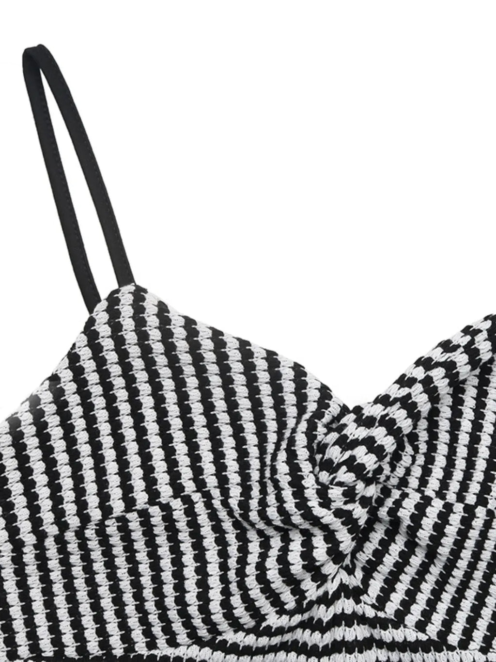 Twisted Front Striped Romper