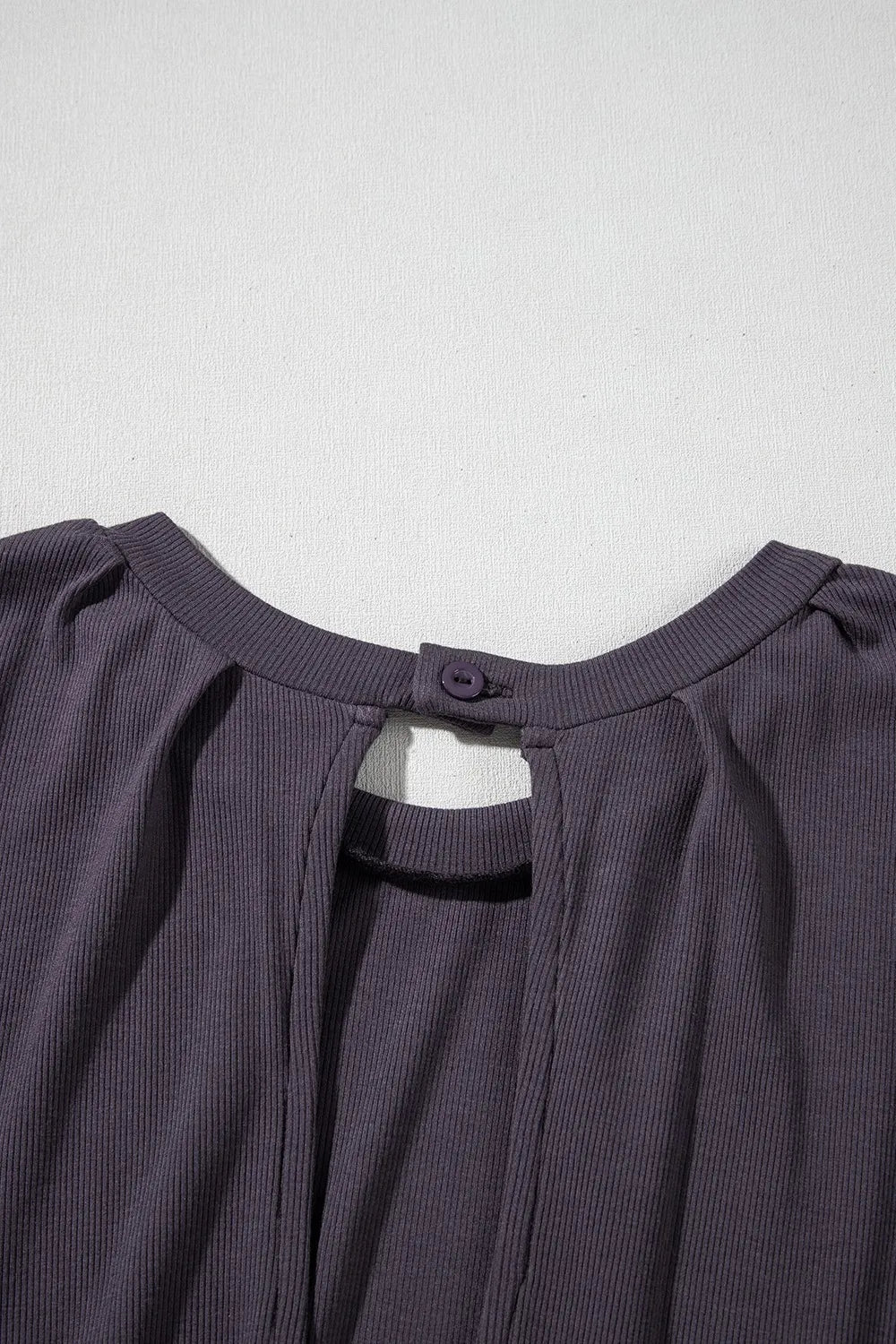 Knit Open Back Cap Sleeve Drawstring Romper